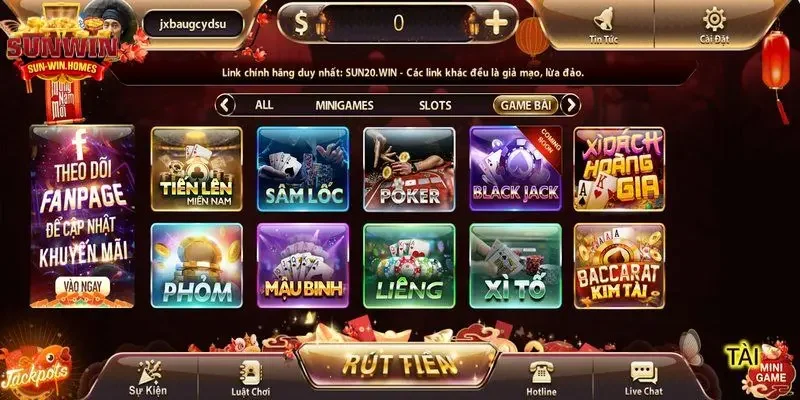 Sảnh cá cược casino Sunwin